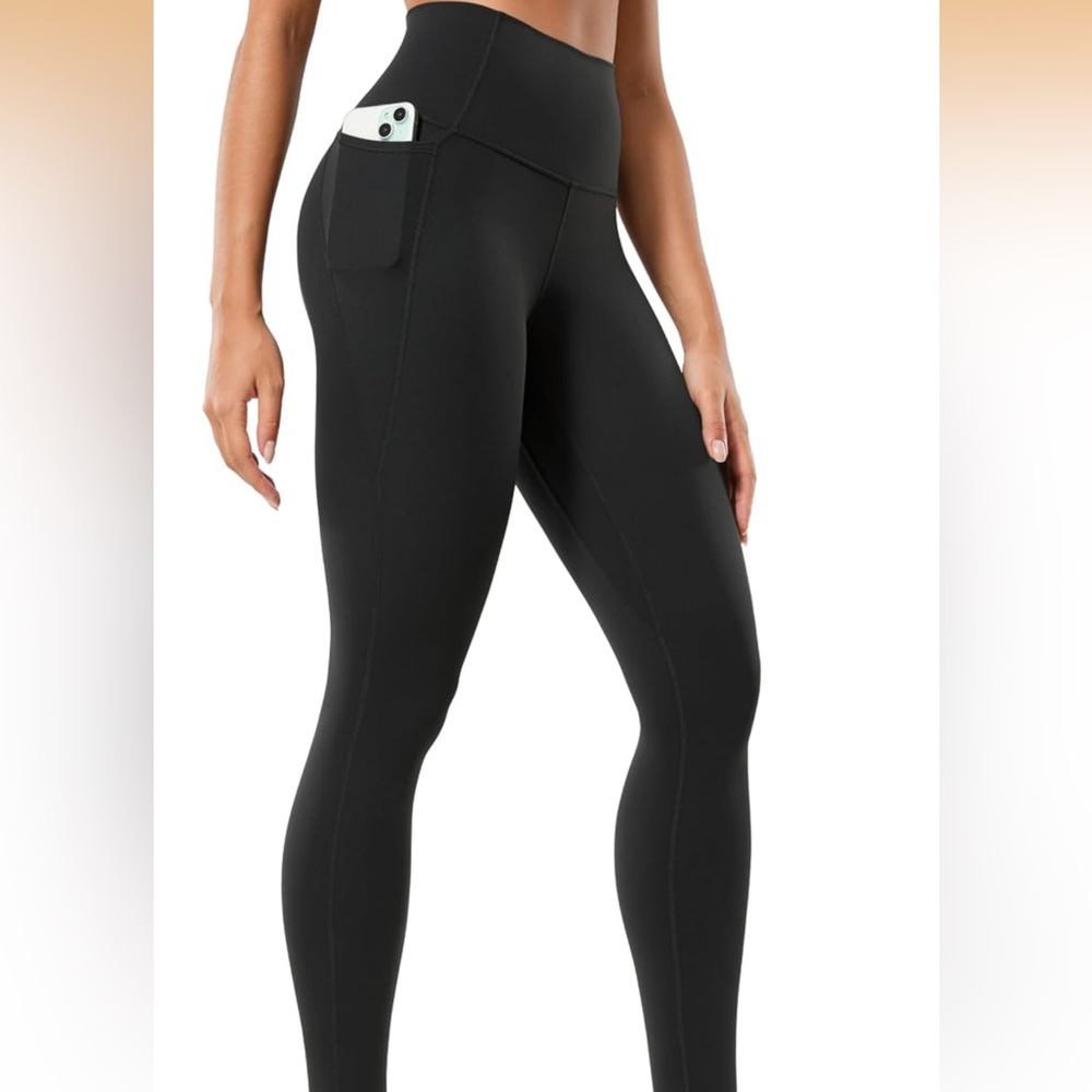 CRZ yoga High-Waisted Black Leggings with Pocket